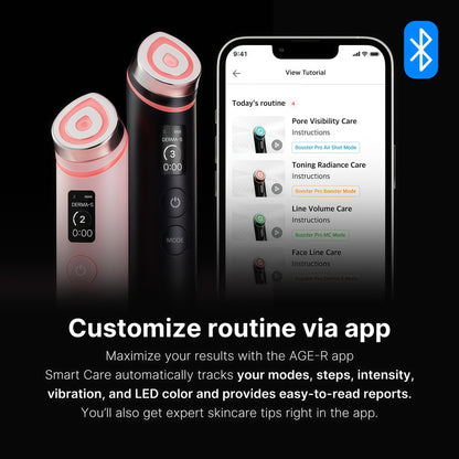 medicube Age-R Booster Pro Pink | 6-IN-1 Real Glass Glow Beauty Massager | Looking Glass Skin | Korean Skin Care